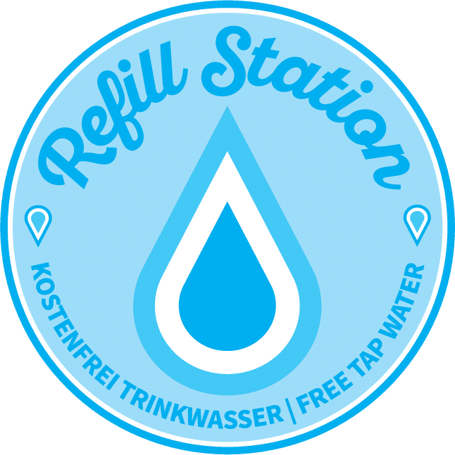 Man sieht das Refill-Logo