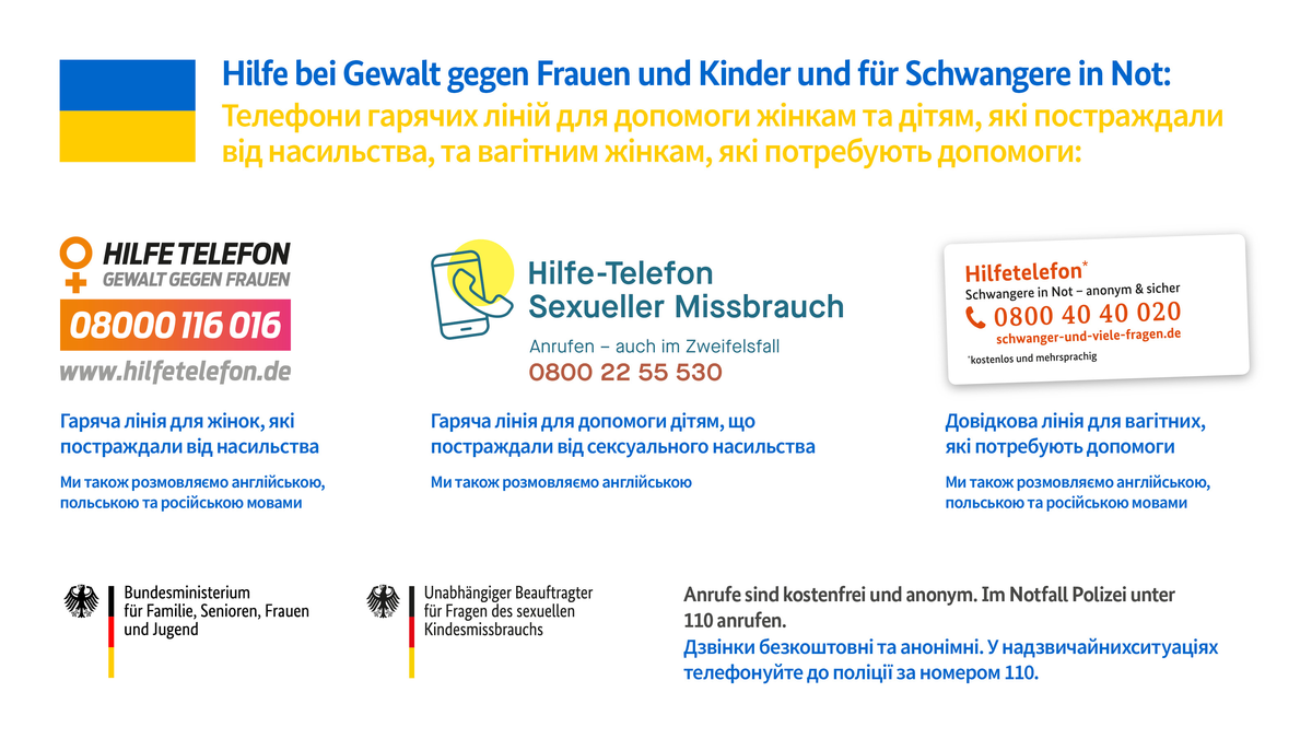 Übersicht Hilfsangebote