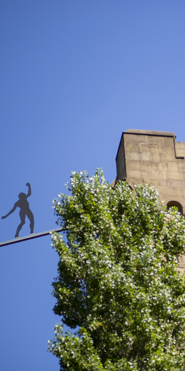 Skulptur auf dem Heilbronner Götzenturm