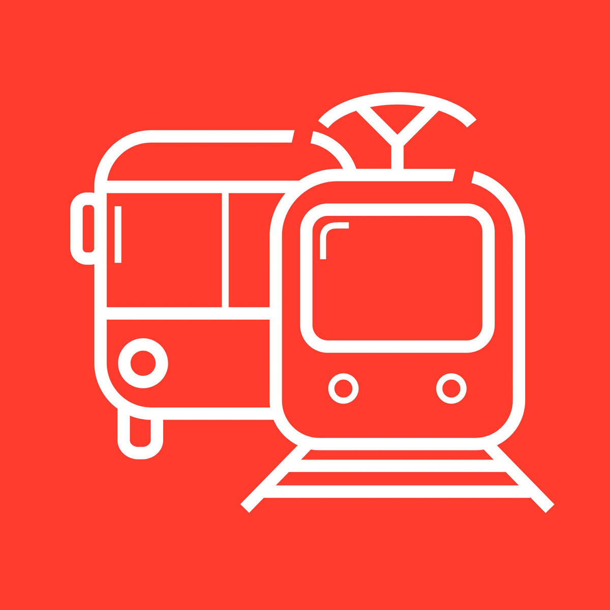 Man sieht ein Icon, das einen Bus und einen Zug zeigt.