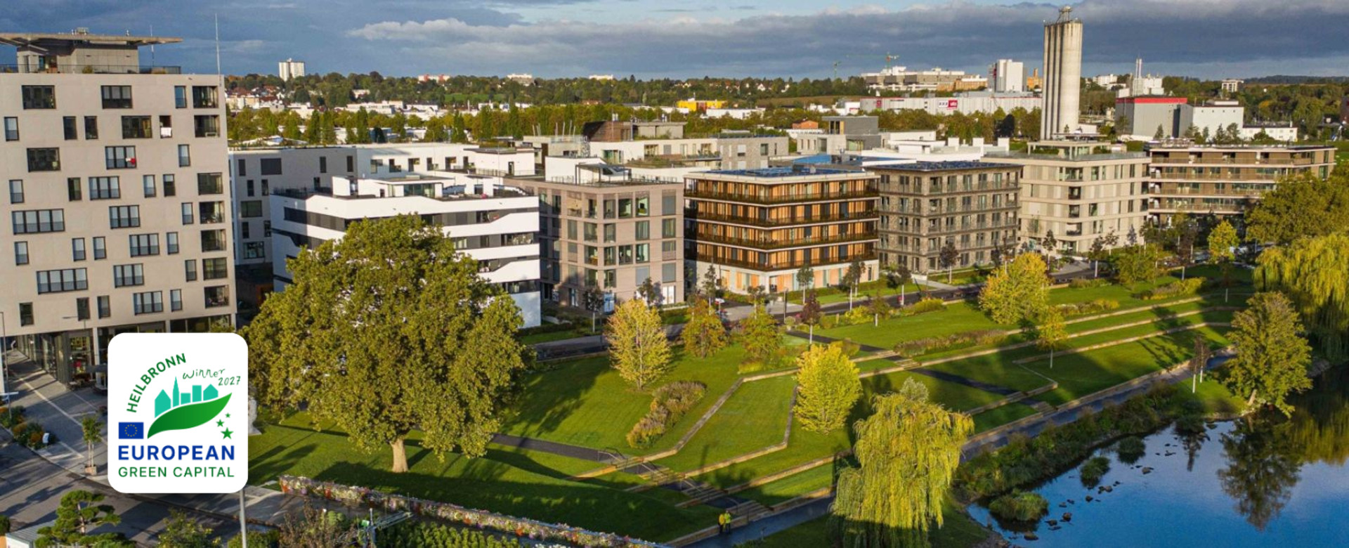 Schmuckbild: Hier sieht man einen Teil des neuen Stadtteils Neckarbogen.