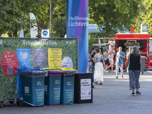 Recyclingstationen auf dem Heilbronner Lichterfest