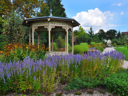 Botanischer Garten mit Blumen