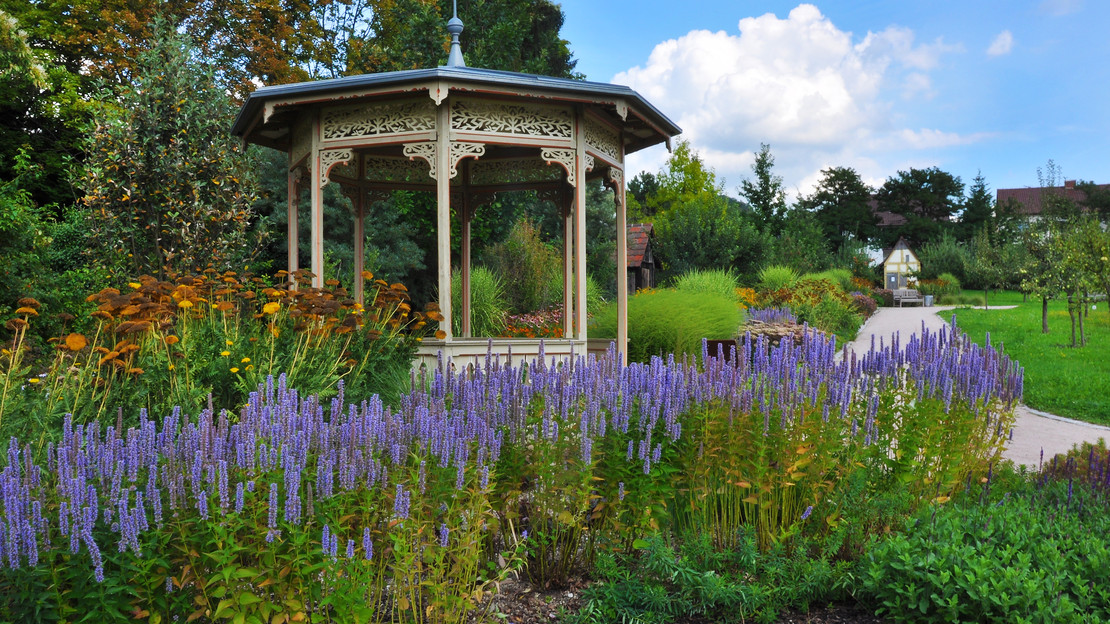 Botanischer Garten mit Blumen