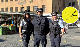 Das dreiköpfige Waste-Watcher-Team ist künftig Müllsündern in der Innenstadt auf der Spur. Foto: Stadt Heilbronn