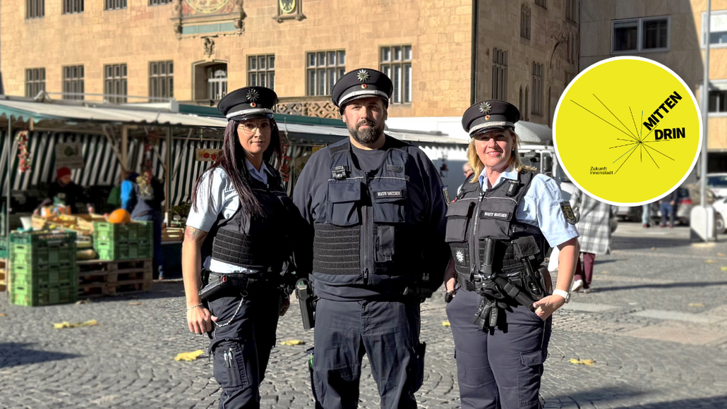 Stefania Manzo, Matthias Fuggerer und Daniela Köhler sind künftig Müllsündern in der Innenstadt auf der Spur. Foto: Stadt Heilbronn