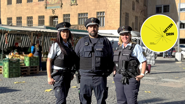 Stefania Manzo, Matthias Fuggerer und Daniela Köhler sind künftig Müllsündern in der Innenstadt auf der Spur. Foto: Stadt Heilbronn