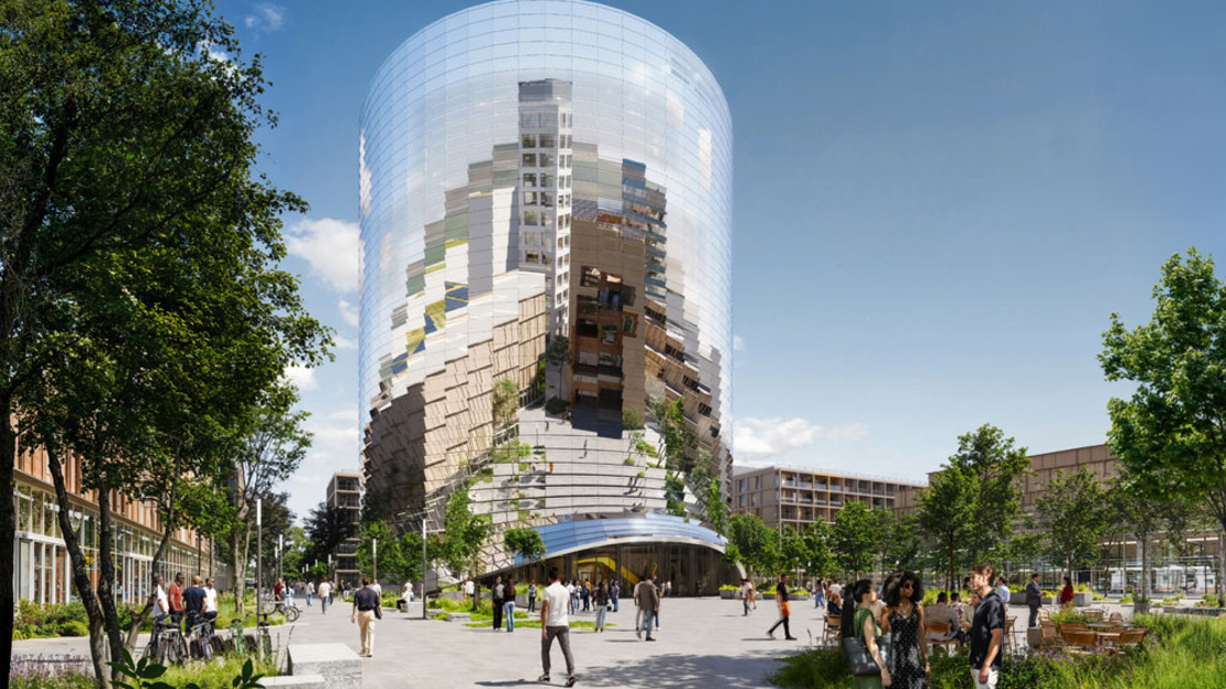 Kommunikationszentrum mit vorgelagerter Plaza