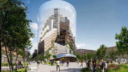 Kommunikationszentrum mit vorgelagerter Plaza