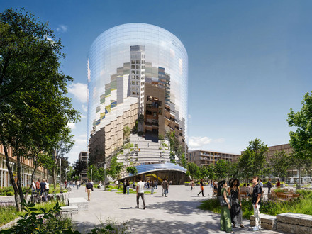 Kommunikationszentrum mit vorgelagerter Plaza