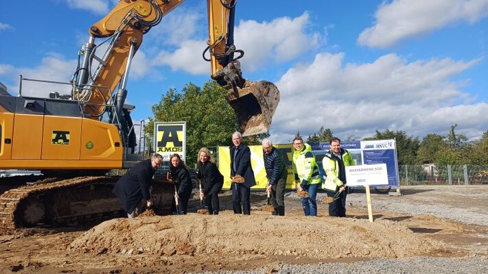 Spatenstich zum Neubau des Wasserwerks Süd auf den Böckinger Wiesen. Foto Stadtwerke Heilbronn
