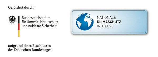 Logo - Gefördert durch: Bundesministerium für Umwelt, Naturschutz und nukleare Sicherheit mit Nationale Klimaschutz Initiative