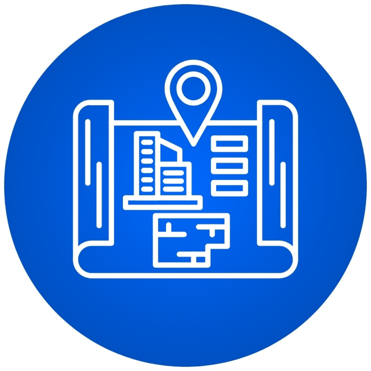 Ein icon von einem Stadtplan