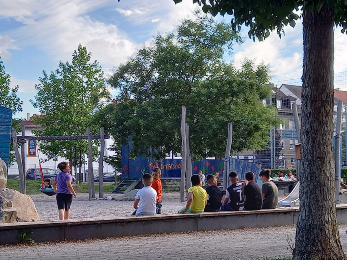 Bauwagen am Silcher-Spielplatz