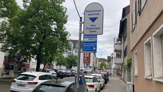 Parkscheinautomat in der Gerberstraße