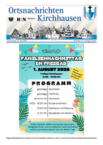 Ortsnachrichten Kirchhausen Nr. 31 vom 30.07.2026