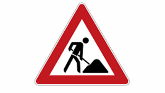 Verkehrszeichen Baustellenschild
