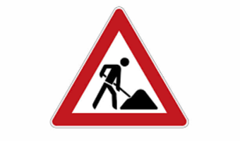 Verkehrszeichen Baustellenschild