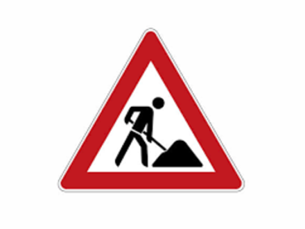 Verkehrszeichen Baustellenschild
