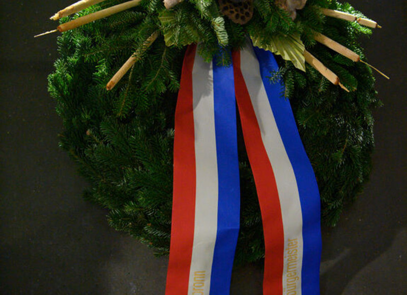 Kranz der Stadt Heilbronn zum Gedenken an die Reichspogromnacht.