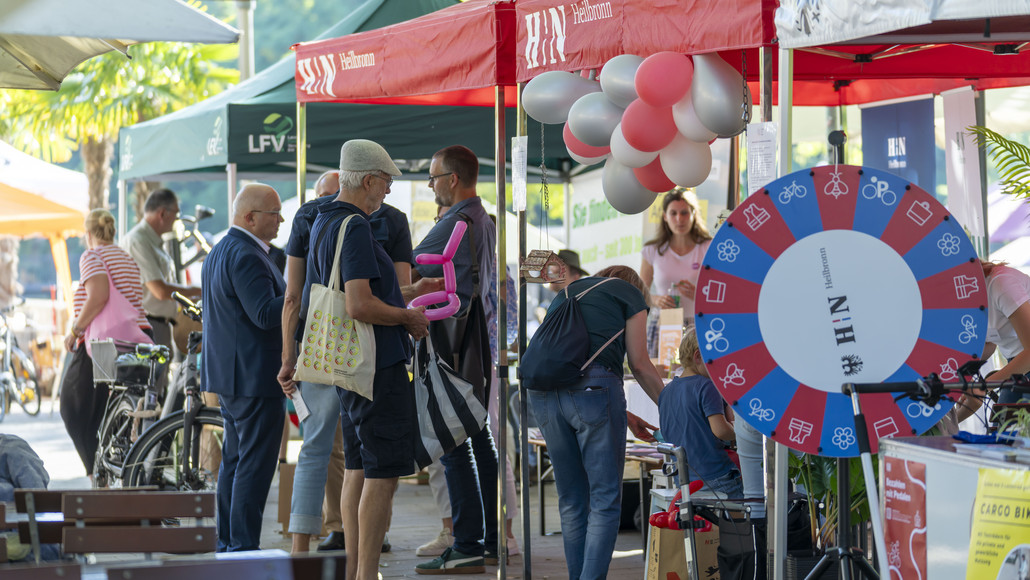 Mehr als 50 Beteiligte werden beim Nachhaltigkeits- und Mobilitätstag am 19. September wieder zum Entdecken, Ausprobieren und Mitmachen einladen. Foto: Stadt Heilbronn/Jürgen Häffner