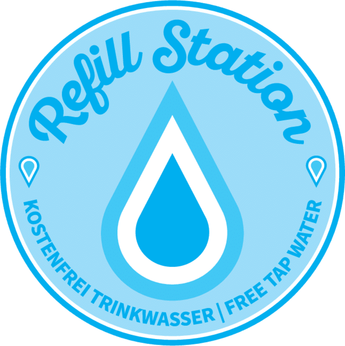 Man sieht das Refill-Logo