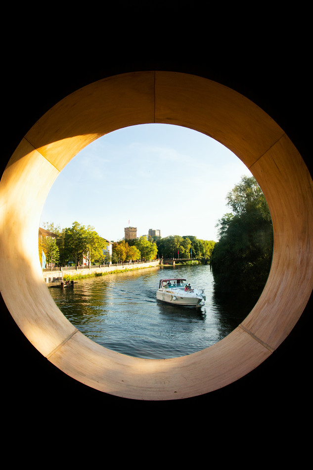 One Man House - Ausblick auf den Neckar