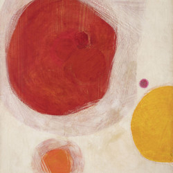 Hal Buss, Rote Sonnen (verschieden groß), um 1962 (c): Städt. Museen Heilbronn, Foto: Frank Kleinbach, Stuttgart