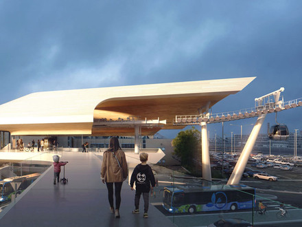 Visualisierung für eine Seilbahnstation