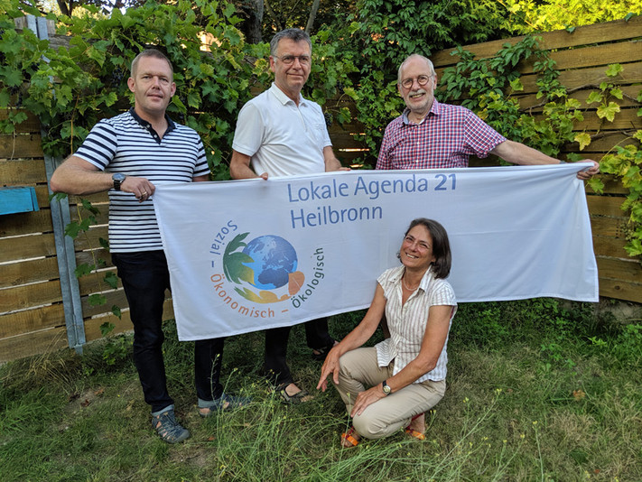 Das neue Sprecherteam der Lokalen Agenda 21 Heilbronn ist komplett (v.l.): Kai Brenneke, Thomas Bergunde und Uwe Ahrens sowie Gila Seewi.