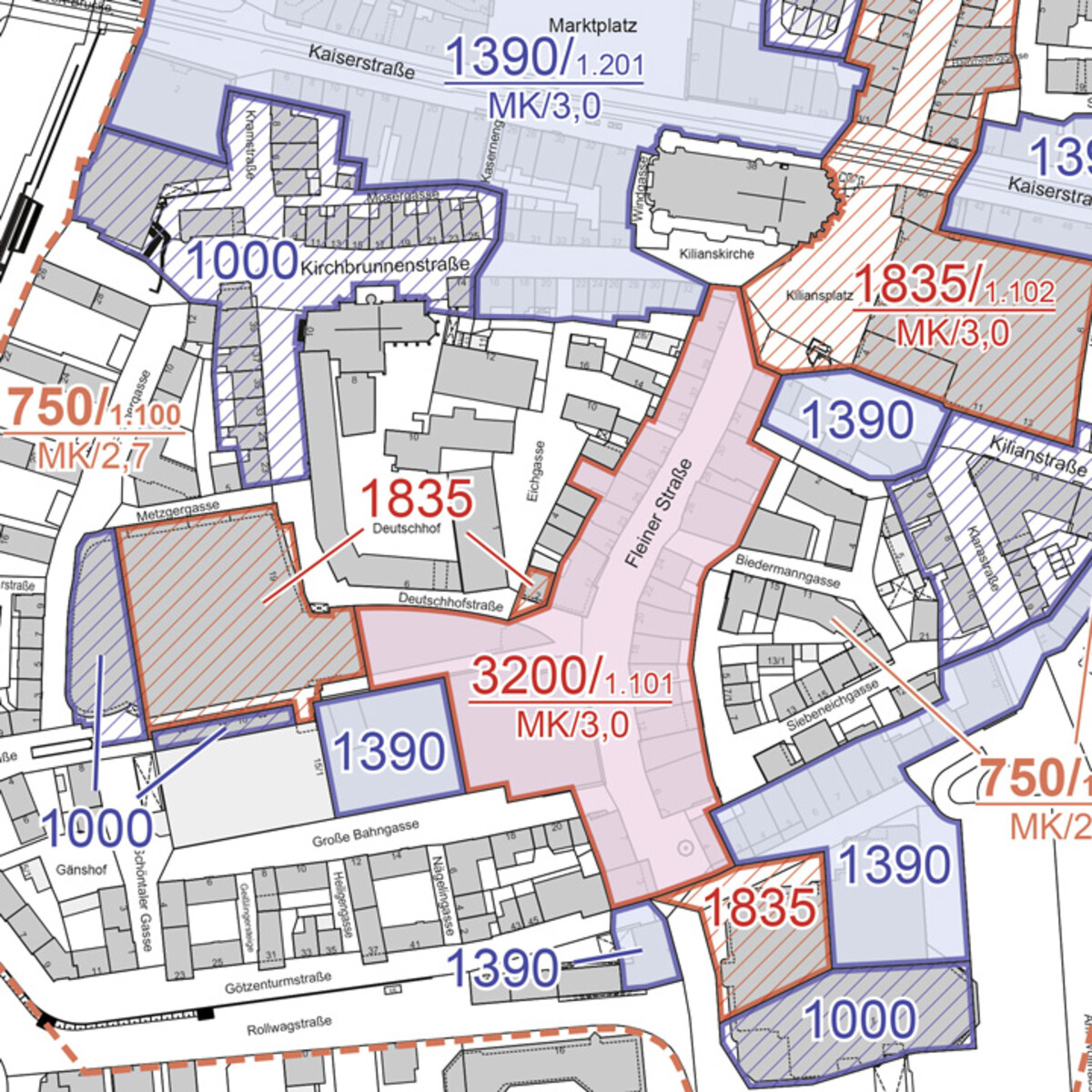 Bodenrichtwertkarte Innenstadt