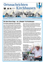 Ortsnachrichten Kirchhausen Nr. 35 vom 27.08.2026