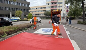 Die Rollwagstraße wird zur Fahrradstraße und damit Teil des Fahrradrings um die Innenstadt, der mit der Grünen Hauptstadt Europas 2027 eingerichtet werden soll. Foto: Stadt Heilbronn/Klöppel