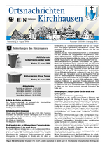 Ortsnachrichten Kirchhausen Nr. 32/33/34 vom 06.08.2026