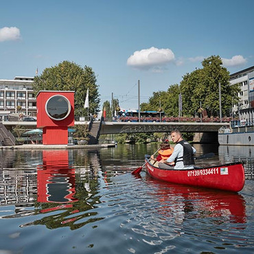 Kanufahrt auf dem Neckar