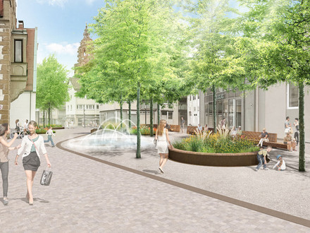 Visualierung der umgestalteten Eichgasse