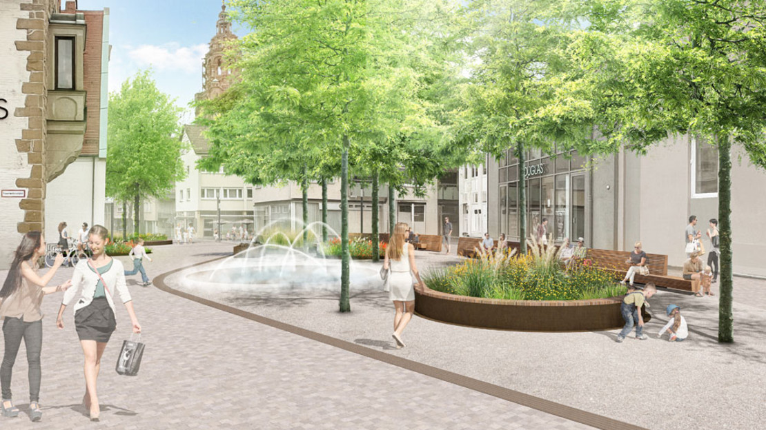 Visualierung der umgestalteten Eichgasse