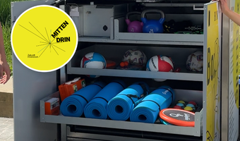 Egal ob Fußball, Boccia oder Yoga - in der SportBox der Stadt Heilbronn gibt es allerlei Geräte zur kostenlosen Nutzung. (Foto: Stadt Heilbronn)