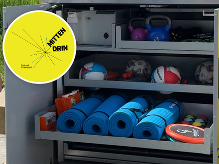 Egal ob Fußball, Boccia oder Yoga - in der SportBox der Stadt Heilbronn gibt es allerlei Geräte zur kostenlosen Nutzung. (Foto: Stadt Heilbronn)