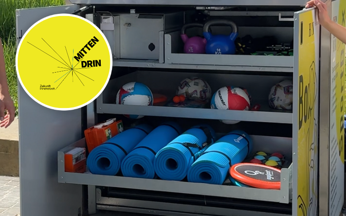 Egal ob Fußball, Boccia oder Yoga - in der SportBox der Stadt Heilbronn gibt es allerlei Geräte zur kostenlosen Nutzung. (Foto: Stadt Heilbronn)