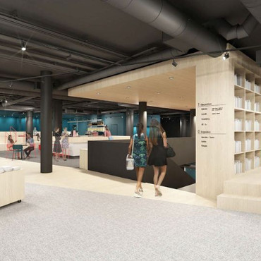 Innenansicht Stadtbibliothek Heilbronn - hier klicken um mehr zum Projekt Stadtbibliothek zu erfahren.