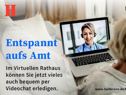 Mit diesem Plakat wirbt die Stadt Heilbronn für ihr neues Chat-Angebot im Virtuellen Rathaus. Grafik: Stadt Heilbronn