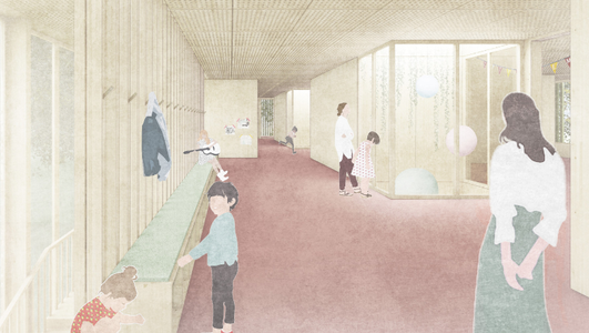 Helle, freundliche Räume wird es in der Kita Becker-Franck im Badener Hof geben. Der Entwurf stammt von Frank Heinz, Freie Architekten BDA, Waldkirch.   Visualisierung (Urheber): SIIN GmbH