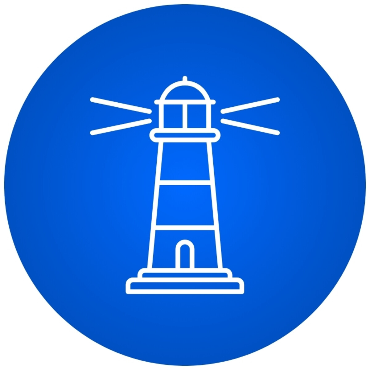 Ein Icon mit einem Leuchtturm