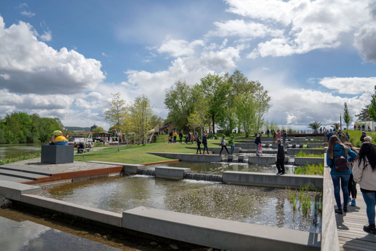 Wassertreppe im Neckaruferpark - Foto: BUGA Heilbronn 2019 GmbH