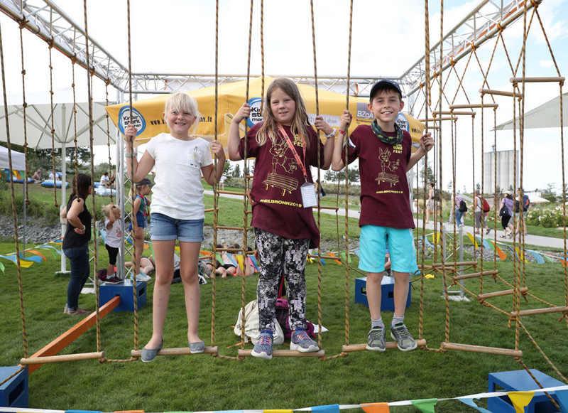 Balancierparcours beim Landeskinderturnfest 2019 in Heilbronn