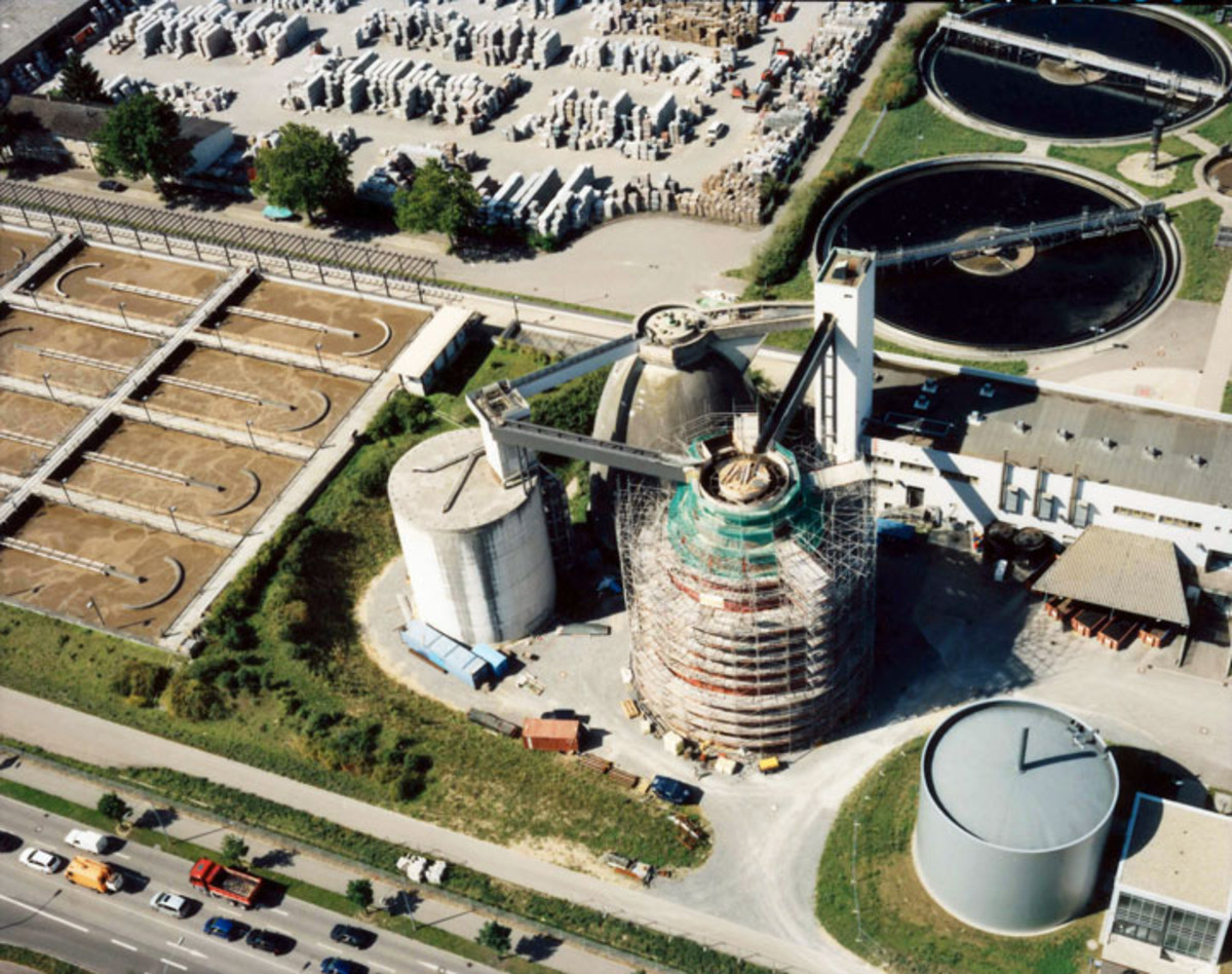 Luftaufnahme vom Klärwerk Heilbronn
