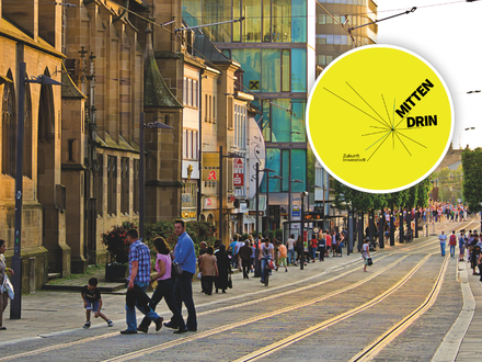 Seit sechs Monaten zeigen die Maßnahmen von „Zukunft Innenstadt“ in kleinen und großen Schritten im Stadtraum Wirkung.  (HMG/Roland Schweizer) 