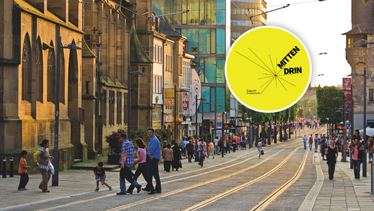 Seit sechs Monaten zeigen die Maßnahmen von „Zukunft Innenstadt“ in kleinen und großen Schritten im Stadtraum Wirkung.  (HMG/Roland Schweizer) 