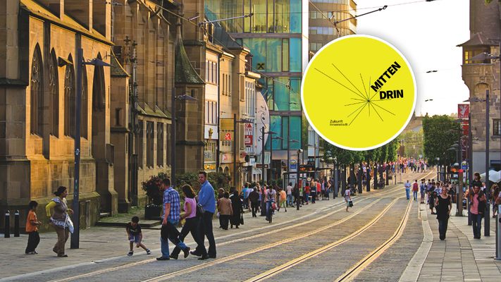 Seit sechs Monaten zeigen die Maßnahmen von „Zukunft Innenstadt“ in kleinen und großen Schritten im Stadtraum Wirkung.  (HMG/Roland Schweizer) 